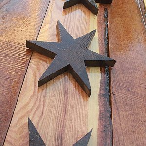 Handmade, live edge  wooden Chicago Flag, vintage, art, distressed, weathered, reclaimed, Chicago flag art, home decor, Wall art, Brown