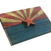 Handmade, reclaimed Wooden Arizona Flag, vintage, art, distressed, weathered, recycled, Arizona flag art, home decor, Wall art, recycled