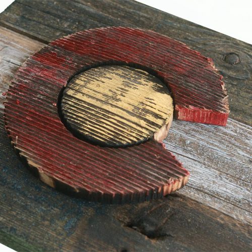 Handmade, reclaimed Wooden Colorado Flag, vintage, art, distressed, weathered, recycled, Colorado flag art, home decor, Wall art, recycled