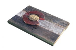 Handmade, reclaimed Wooden Colorado Flag, vintage, art, distressed, weathered, recycled, Colorado flag art, home decor, Wall art, recycled