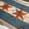 Handmade, Recycled Barn Wood Chicago Flag, vintage, art, distressed, weathered, reclaimed, Chicago flag art, home decor, Wall art, Blue