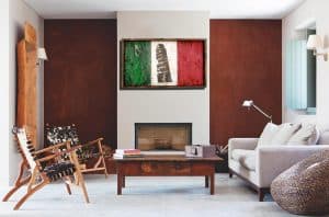 Italian flag, Leaning Tower Edition Weathered Wood One of a kind, vintage, distressed, reclaimed, Europe art flag art. Italy Red White green