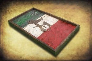 Italian flag, Vespa Edition Weathered Wood One of a kind, vintage, distressed, reclaimed, Europe art flag art. Italy, Red White green