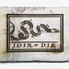 Join or Die Flag Engraving Weathered Wood One of a kind ,vintage, art, distressed, weathered, recycled, snake, white