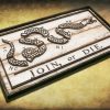 Join or Die Flag, Limited Edition, Weathered Wood One of a kind ,vintage, art, distressed, weathered, recycled, snake, white