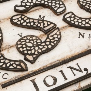 Join or Die Flag, Limited Edition, Weathered Wood One of a kind ,vintage, art, distressed, weathered, recycled, snake, white
