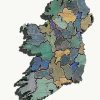 Map of Ireland made from Reclaimed fencing, recycled, reclaimed wooden map, vintage, rustic fine art one of a kind Irish piece.