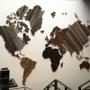 Map of the World from Reclaimed Barn Wood, recycled, reclaimed barn wood, vintage, rustic fine art one of a kind piece.