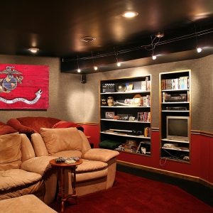 Marine Corps Flag, Handmade vintage, art, distressed, weathered, recycled, home decor, Wall art, reclaimed, Red, Yellow, 3D