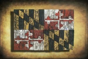 Maryland Flag, Limited Edition, Weathered Wood One of a kind , Wooden, vintage, art, distressed, weathered, recycled, Baltimore, red, yellow