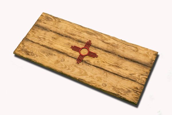 New Mexico State Flag, Handmade, Distressed Wooden ,vintage, art, distressed, weathered, recycled, home decor, Wall art, reclaimed, Blue