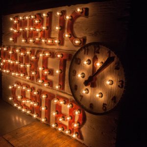 Pikes Place Market Seattle, a light up sign for your home or store, distressed, antique, barn wood, recycled, hollywood, rustic, red. orange