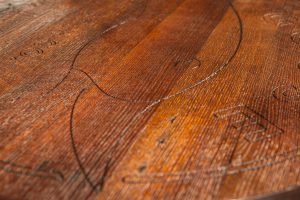 Reclaimed bourbon Barrel engraved personalized tables for your business or home with 4 matching stools