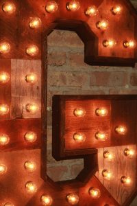 Reclaimed wood marquee letters w/ Lights, Shabby Chic, Salvaged Barn Wood Letter, Wedding, Nursery Alphabet Letter, restaurant, home decor