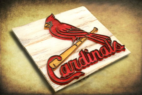 Saint Louis Cardinals Handmade distressed wood sign, vintage, art, weathered, recycled, Baseball, home decor, Wall art, Man Cave, Blue, Red