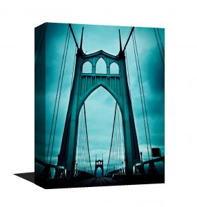 stunning museum quality canvas print, Saint Johns Bridge, photography, Teal, Blue, Portland Oregon, St. John's, Home Decor, Portland Bridge