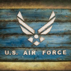 U. S. Air Force! Weathered Wood One of a kind, Wooden, vintage, art, distressed, weathered, recycled, California flag art. blue