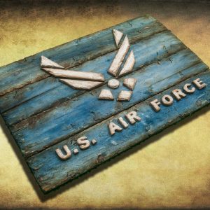 U. S. Air Force! Weathered Wood One of a kind, Wooden, vintage, art, distressed, weathered, recycled, California flag art. blue