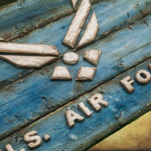 U. S. Air Force! Weathered Wood One of a kind, Wooden, vintage, art, distressed, weathered, recycled, California flag art. blue
