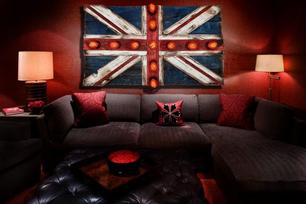 Union Jack Flag Weathered  distressed Wood flag Edison limited Edition, vintage, distressed, weathered, recycled, England, UK, London