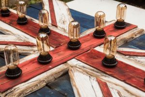 Union Jack Flag Weathered  distressed Wood flag Edison limited Edition, vintage, distressed, weathered, recycled, England, UK, London