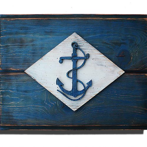 United States Naval Flag, 3D Vintage from reclaimed wood, art, weathered, recycled, home decor, Infantry Battalion Flag  Man Cave, blue