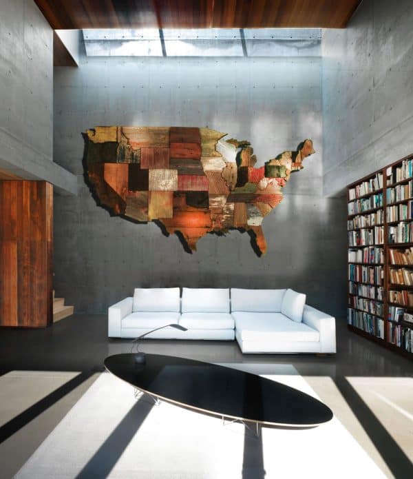 United States of America Map from Reclaimed Barn Wood, recycled, USA, State map, vintage, rustic fine art one of a kind piece.
