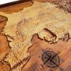 United States of America Topographical Map from a varity of wood sources,  USA, State map, vintage, rustic fine art one of a kind piece.