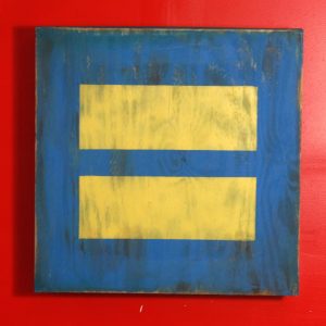 Weathered wood Human rights campaign vintage wood wall art, 24x24x4