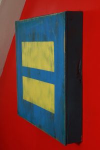 Weathered wood Human rights campaign vintage wood wall art, 24x24x4