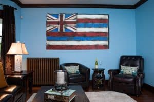 Weathered Wood One of a kind 3D Hawaii State flag, Wooden, vintage, art, Maui, O'ahu, distressed, home decor, patriotic, Hawaiian,blue, red