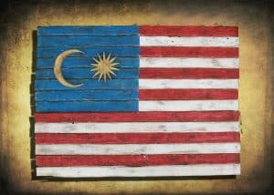 Weathered Wood One of a kind 3D Malaysian flag, Wooden, vintage, art, distressed, patriotic, Malaysia, red, Blue, White