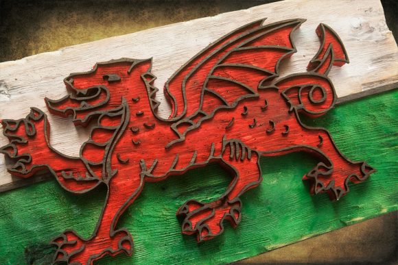 Weathered Wood One of a kind 3D Welsh flag, Wooden, vintage, art, UK, England, distressed, home decor, patriotic, Scotland,  red, Wales