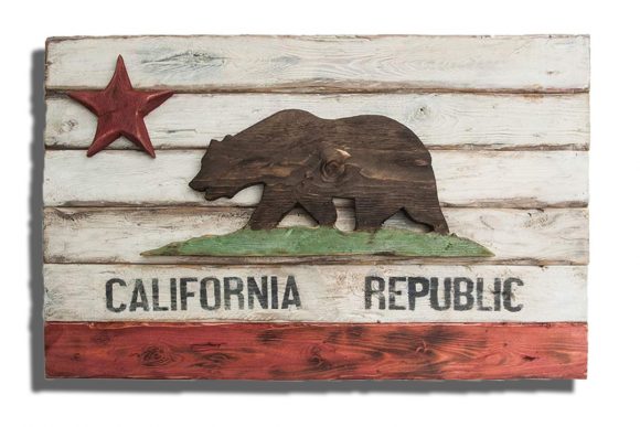 Weathered Wood One of a kind California Republic flag, Wooden, vintage, art, distressed, weathered, recycled, California flag art. wedding