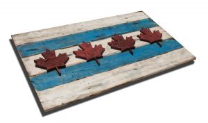 Weathered Wood One of a kind Chicago Flag ,Canada style, vintage, art, distressed, weathered, recycled, Chicago flag art, Canadian Flag