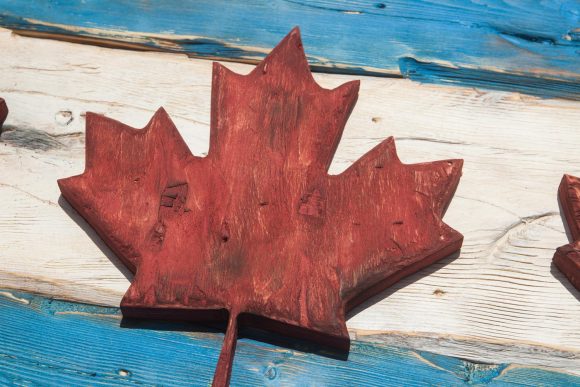 Weathered Wood One of a kind Chicago Flag ,Canada style, vintage, art, distressed, weathered, recycled, Chicago flag art, Canadian Flag