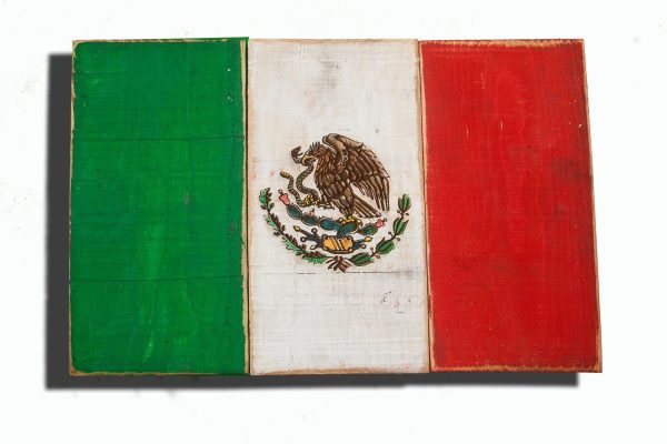 Weathered Wood One of a kind Mexico flag, Wooden, vintage, art, distressed, weathered, recycled, Mexican flag art. wedding