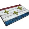 Weathered Wood One of a kind New Orleans flag, Wooden, vintage, art, distressed, weathered, recycled, New Orleans flag art. Louisiana, white