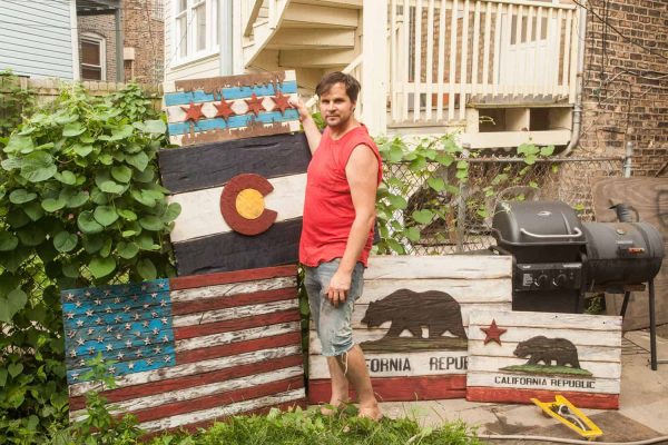 Weathered Wood One of a kind New Orleans flag, Wooden, vintage, art, distressed, weathered, recycled, New Orleans flag art. Louisiana, white