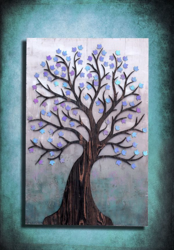 Wedding registry guest book alternative or wall art, "The Tree of New Lives" Keepsake, Personalize, Vintage, Custom, Green, Blue, wall art