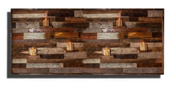 Wood wall art, with floating wood shelves, made of reclaimed barnwood, Different Sizes Available, large art