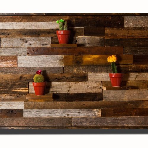 Wood wall art, with floating wood shelves, made of reclaimed barnwood, Different Sizes Available, large art