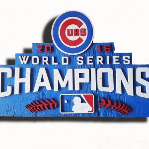 World Series Champions Chicago Cubs Handmade distressed wood sign, vintage, art, weathered, recycled, Baseball, home decor, Man Cave, Blue