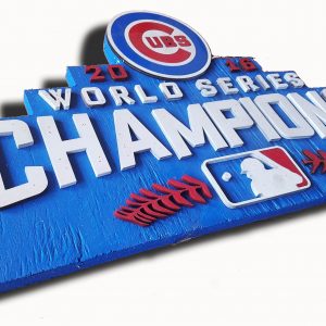 World Series Champions Chicago Cubs Handmade distressed wood sign, vintage, art, weathered, recycled, Baseball, home decor, Man Cave, Blue