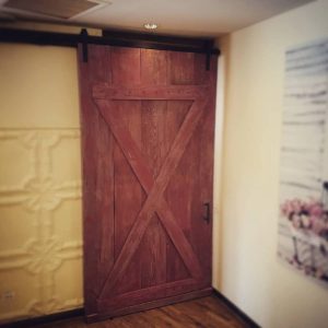 Handmade barn door rustic wood sliding door farmhouse style.