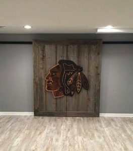 Intricate wooden Native American chief wall art by Chris Knight Creations.