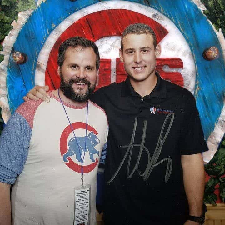 Chris Knight with Anthony Rizzo