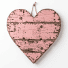 pink bar wood heart